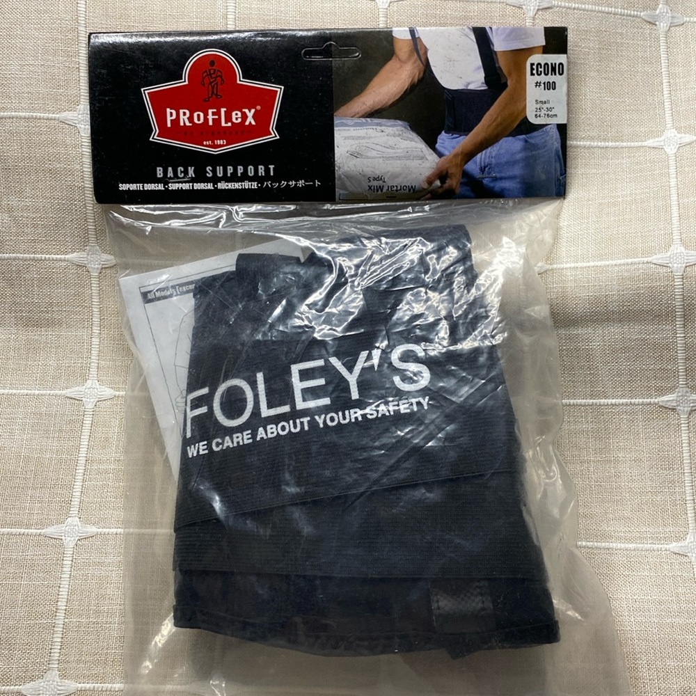 Proflex Back Support Belt Brace Lumbar Support Shoulder Brace‎ Small 25"-30" New